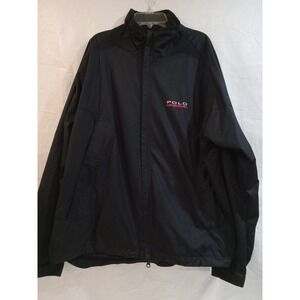 Polo Sport Ralph Lauren Black Zip Up Jacket XL Lightweight Nylon Blend